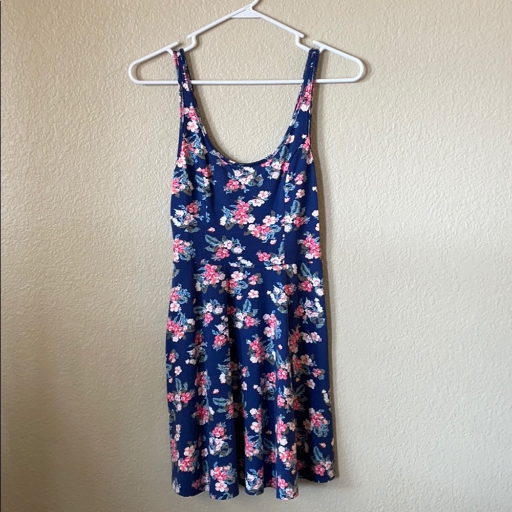 Navy floral dress